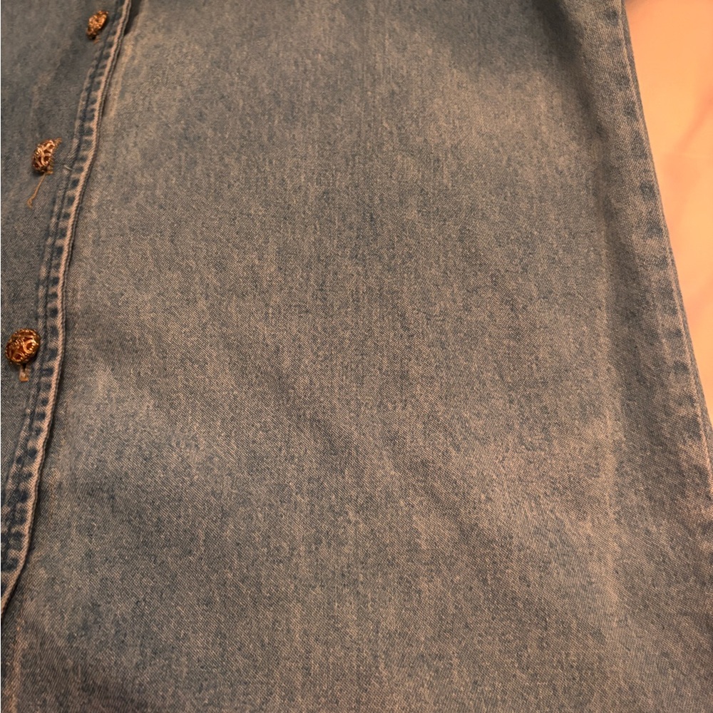 Blue Denim Button-Up Top - Picture 3 of 3